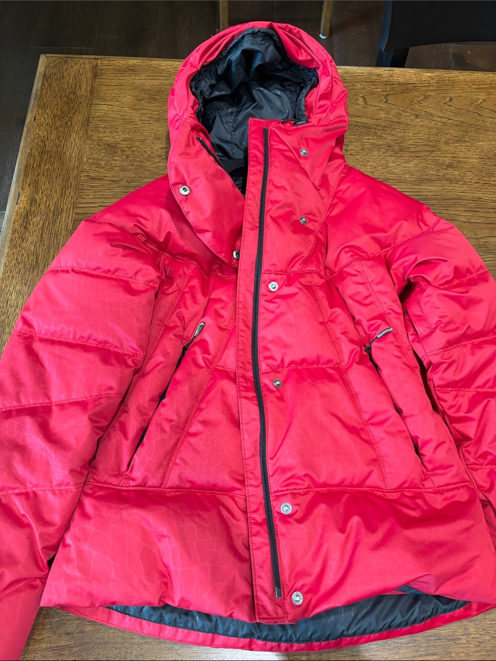 Columbia Titanium Red Hooded Ski Snow Jacket